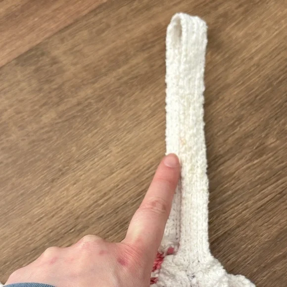 Altar’d State Pink and White Knit Crop Top Size Medium Cottogecore - Picture 4 of 7